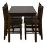 Dining Set 5 Pieces Pine Wood Brown Image 4