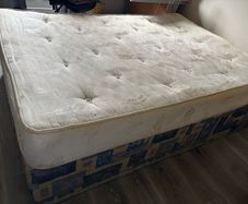 double bed base and mattress