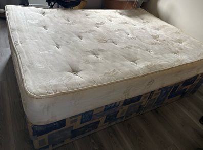 double bed base and mattress