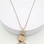 925 Vintage Sterling Silver Rose Quartz & Mother Of Pearl Necklace Image 6