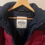 diesel jacket men's size s red blue with hoodie Image 2
