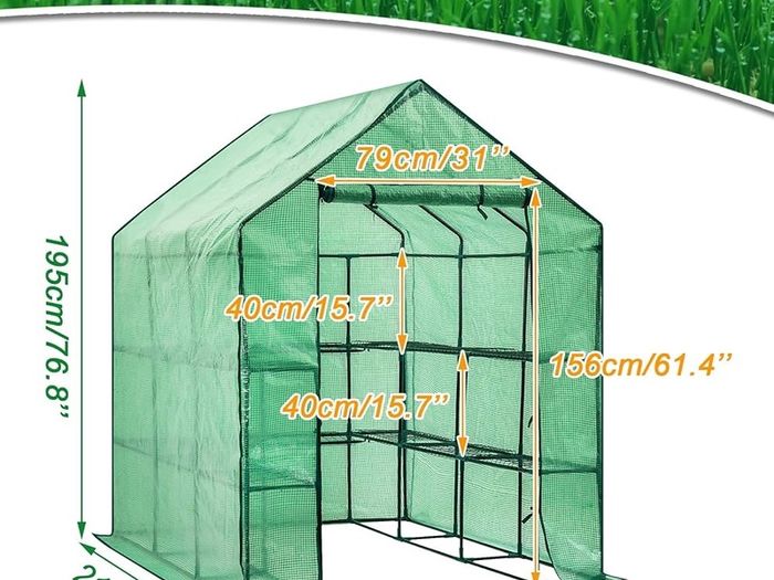 FREE EXPRESS SHIPPING Greenhouse Grow House with 8 Shelves,143 x 216 x 195 cm