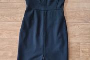 Ted Baker Black Tailored Midi Dress Front Split Size 2 UK 10