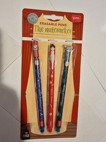 Legami Milano Erasable Gel Pens - Limited Edition Nutcracker Set (3 Pens)