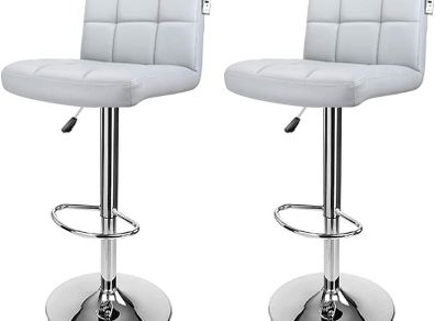 Bar Stools, with Chromed Framework, 360 Degree Rotary, Soft Padded Chairs,Set of 2 (FREE POSTAGE)