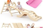 Indoor Playset: 7-in-1 Climbing Frame with Slide, Arch &amp; Mat for Toddlers and Children (1-3 Years)