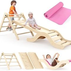 Indoor Playset: 7-in-1 Climbing Frame with Slide, Arch & Mat for Toddlers and Children (1-3 Years)