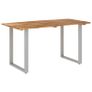 Dining Table 140x70x76 cm Solid Acacia Wood Image 9