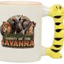 Tiger handle Ceramic Novelty Mug 11oz personalised mug Image 3