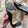 Vintage Carl Scarpa Black Leather Heels Size 37.5 Image 4