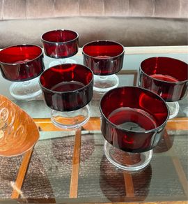 Six Vintage 1960s Luminarc Prawn Cocktail Champagne Prosecco or Dessert Glasses