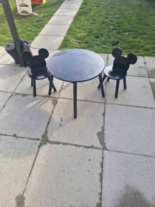 Disney mickey mouse black table and chairs