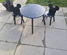 Disney mickey mouse black table and chairs