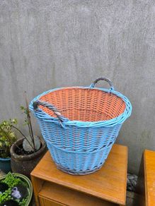 Large vintage wicker basket