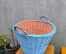 Large vintage wicker basket