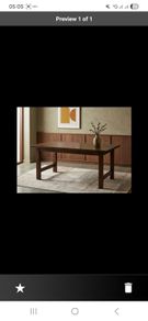 mid century solid oak table