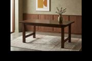 mid century solid oak table