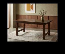 mid century solid oak table