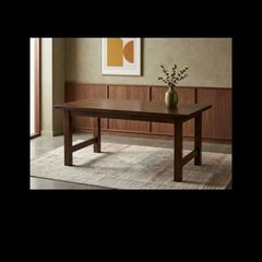 mid century solid oak table