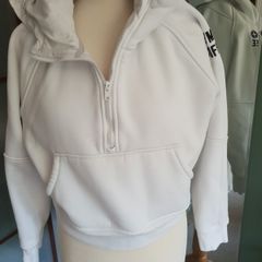 Gym and Coffee Half Zip Fleece Lined Hoodie - Size M