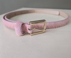 Cos pink pony hair belt new 77cm