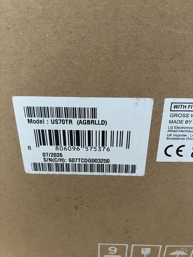LG Home cinema soundbar - Model US70TR