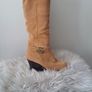 Tan suede wedge Boots Image 3