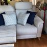 New 2-seater electric reclining sofa in beech wood and woven cotton Image 3