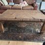 Solid Pine Rustic Carved Coffee Table Image 3