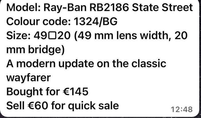 Rayban sun glasses wayfarer