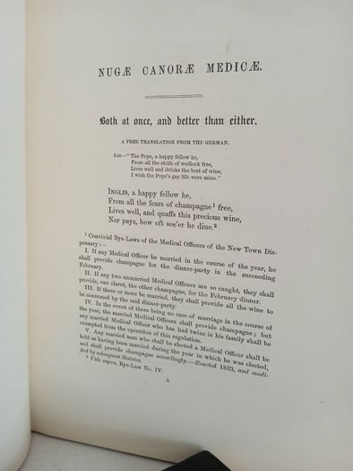 Nugae Canorae Medicae: Lays by the Poet Laureate of the New Town Dispensary by Douglas MacLagan (GT670)