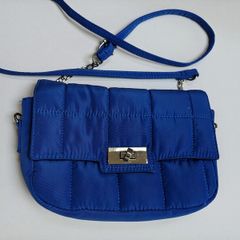 Blue quilted Handbag