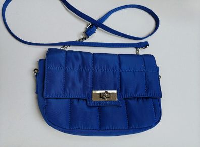 Blue quilted Handbag