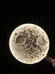Realistic 3D Printed Moon Lamp