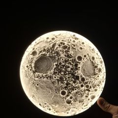 Realistic 3D Printed Moon Lamp