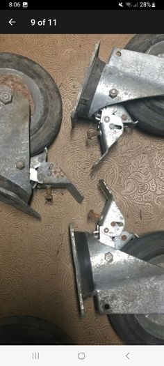 5 large industrial castors made by Lag italy