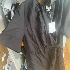Cos brand new black wrap over cotton dress b