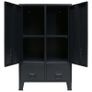 Wardrobe Metal Industrial Style 67x35x107 cm Black Image 5
