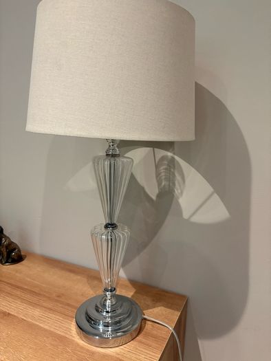 Table lamp - cream and crystal look