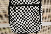 White black backpack