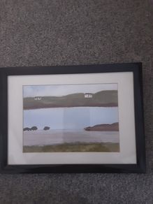Painting/Thatch Cottages on Island in the West .. Price Drop