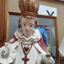 Vintage Religious Child of Prague Chalk statue Image 2