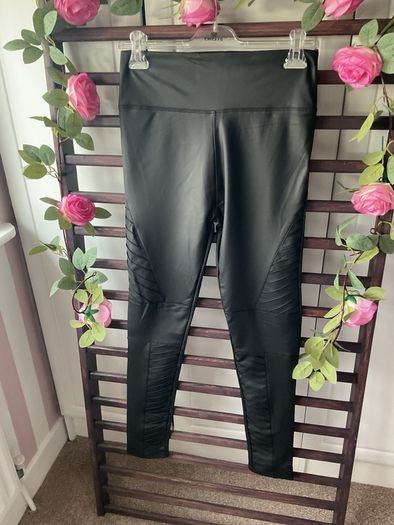 leggings Bnwt pleather black leather leggings size large/xlarge