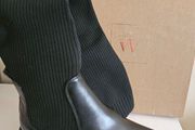 Vanessa Wu 2177 NR long black sock tall boots NEW &amp; BOXED RRP 75 euro size UK 5 EU 38 sale