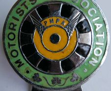 Vintage 1960s Pmpa Motorists Association Car Badge-ireland Auto Emblem Mint!rare