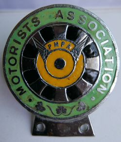 Vintage 1960s Pmpa Motorists Association Car Badge-ireland Auto Emblem Mint!rare
