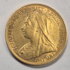 Full sovereign 1895 Melbourne gold coin