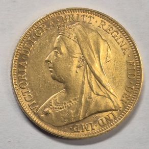 Full sovereign 1895 Melbourne gold coin