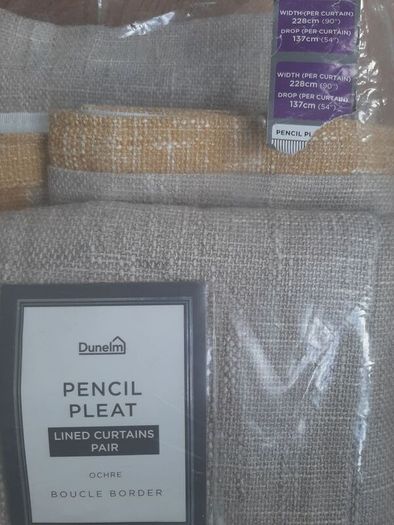 New, wide high quality pencil pleat curtains