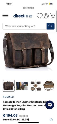 KolmalC leather satchel